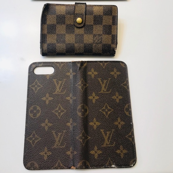 SET - 3 LOUIS VUITTON Monogram Ebene Wallet Folio - Picture 16 of 16